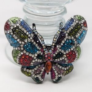 Multicolor Butterfly Cocktail Ring